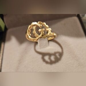 GUCCI Gold Ring Gold 18K Yellow Gold Ring Size 14